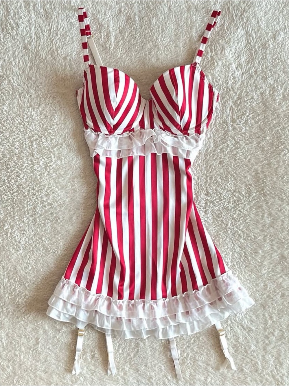 34B Victoria's Secret Candy Stripe Babydoll